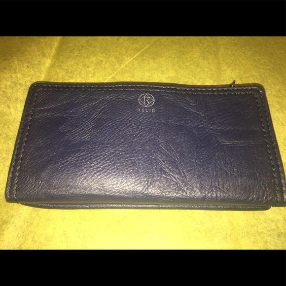 Relic by Fossil Faux Leather Wallet In Blue - Picture 2 of 8